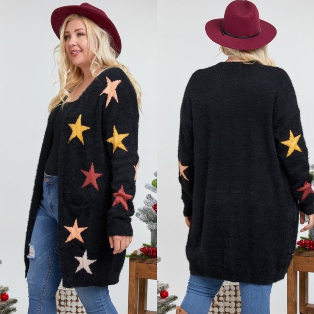 🚨24 HOUR SALE🚨North Star Plus Size Star Cardigan - Picture 2 of 2